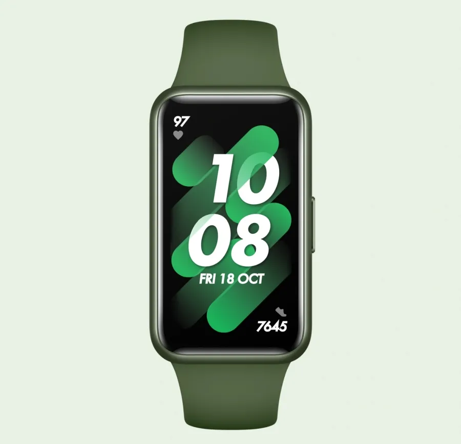 Фитнес гривна, Huawei Band 7, Wilderness Green,  Leia B19, 1.47", AMOLED, 194x368, BT 5.0, Silicone Strap