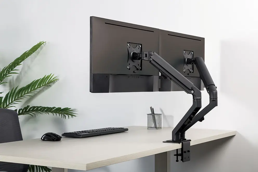 Стойка, Neomounts by NewStar Flat Screen Desk Mount (stand/grommet) for 2 screens - image 11