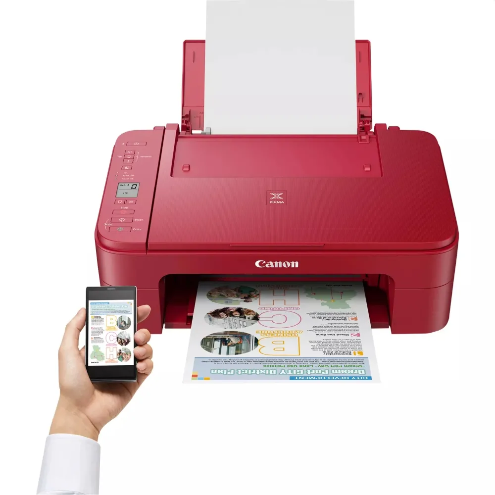 Мастилоструйно многофункционално устройство, Canon PIXMA TS3352 All-In-One, Red - image 2