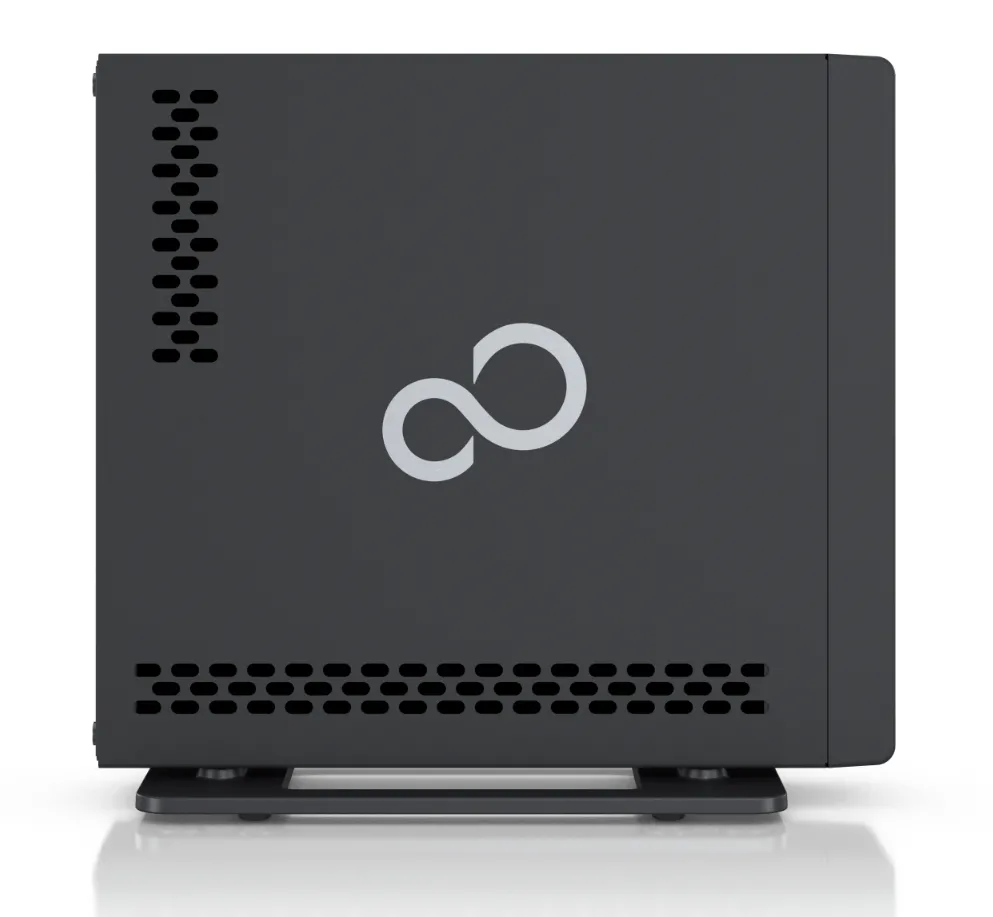 Настолен компютър, Fujitsu ESPRIMO G5011 ~0.86 liters, Intel Pentium G6400, 4GB DDR4-3200, SSD PCIe 128GB M.2 NVMe Value, Mounting Kit for 2,5"HDD, Country kit (INT), AC-Adapter 19V/65W, Load Win10 Pro(64) R3+Office 1mth Trial, Optical USB mouse black, Win10 Pro Entry - image 4
