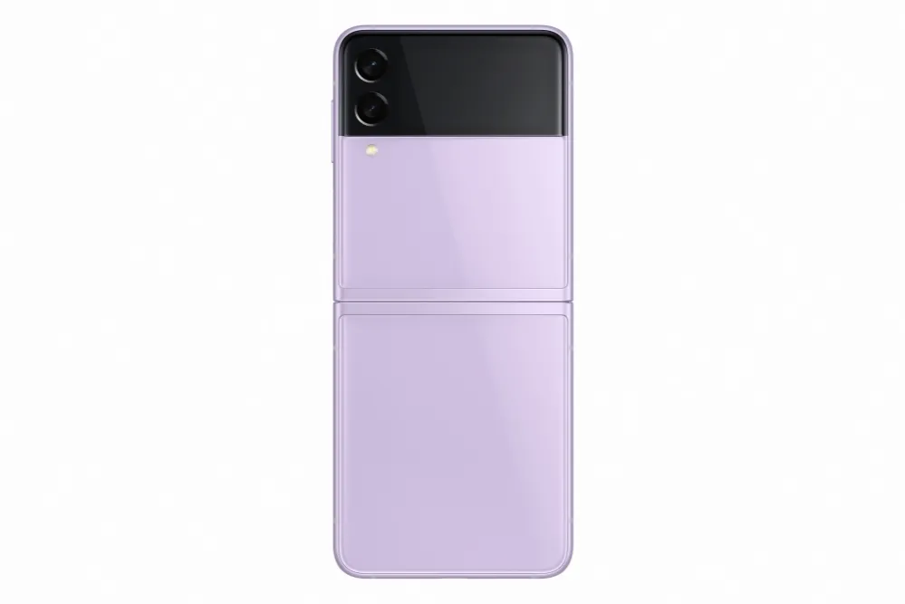 Мобилен телефон, Samsung SM-F711 GALAXY Flip 3 5G 128 GB, Octa-Core (1x2.84 GHz, 3x2.42 GHz, 4x1.8 GHz), 8 GB RAM, 6.7" 1080x2640 120 Hz Dynamic AMOLED, HDR10+, 12.0 MP + 12.0 MP + 10.0 MP Selfie, 3300 mAh, Dual SIM, Lavender - image 1