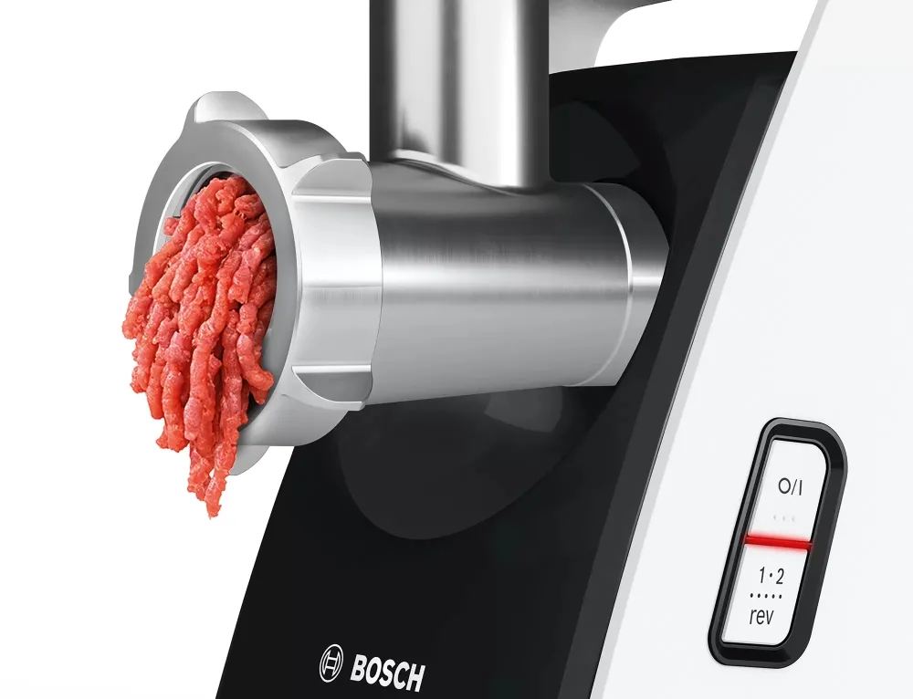Месомелачка, Bosch MFW3X17B Meat grinder, CompactPower, 500 W, White - image 12