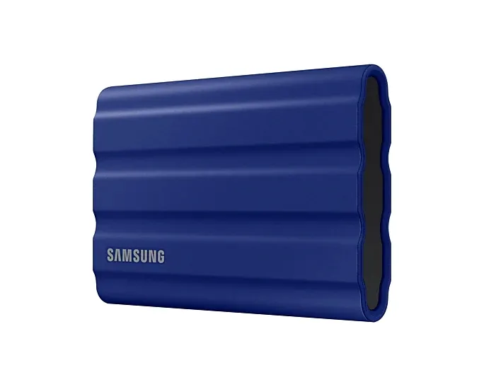 Твърд диск, Samsung Portable NVME SSD T7 Shield 2TB , USB 3.2 Gen2, Rugged, IP65, Read 1050 MB/s Write 1000 MB/s, Blue - image 2
