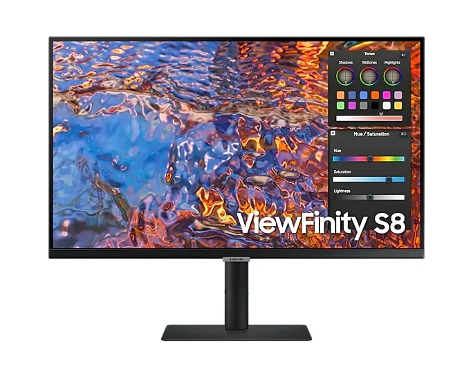 Монитор, Samsung 27B800 , 27" IPS LED, 60 Hz, 5 ms GTG, 3840x2160, 300 cd/m2, 1000:1, HDR 10, Eye Saver Mode, Flicker Free, PBP, PIP, USB-C, 3xUSB 3.0, Display Port 1.4, 2xHDMI 2.2, Headphone Jack, 178°/178°, Black