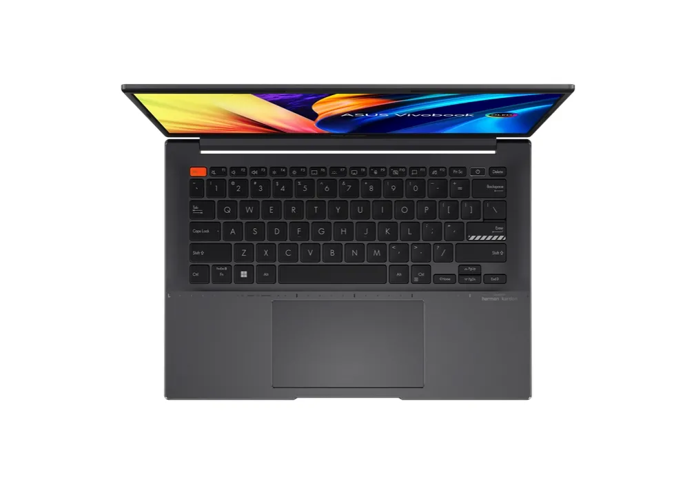 Лаптоп, Asus Pro OLED M3402QA-OLED-KM731W,AMD Ryzen 7 5800H (3.2GHz up to 4.4GHz, 16MB), 14" 2.8K (2880 x 1800) OLED 16:10 aspect ratio, GL 600 NITS(HDR) , DDR4 16GB( 8 ON BD.),1TB PCIEG3 SSD, Windows 11 , Num Pad, Indie Black - image 3