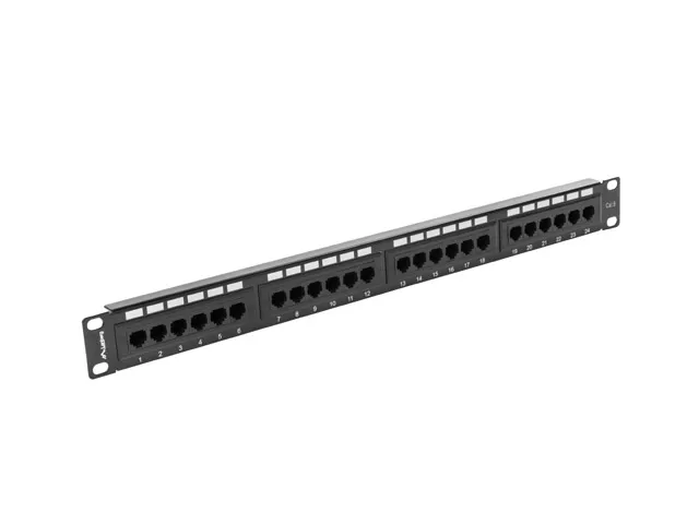 Пач панел, Lanberg patch panel 24 port 1U CAT.6, black - image 1