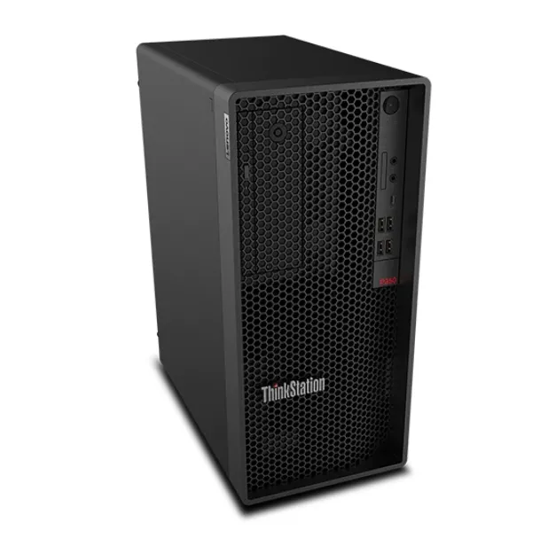 Настолен компютър, Lenovo ThinkStation P350 TW, Intel Core i7-11700 (2.5GHz up to 4.9GHz, 16MB), 16GB (2x8GB) DDR4 3200MHz, 1TB SSD, Intel UHD Graphics 750, KB, Mouse, SD Card Reader, 500W Power Supply, Win 10 Pro, 3Y Onsite - image 1