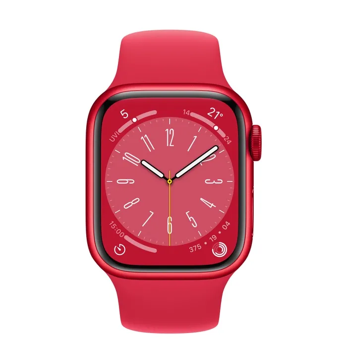 Часовник, Apple Watch Series 8 GPS 41mm (PRODUCT)RED Aluminium Case with (PRODUCT)RED Sport Band - Regular - image 1