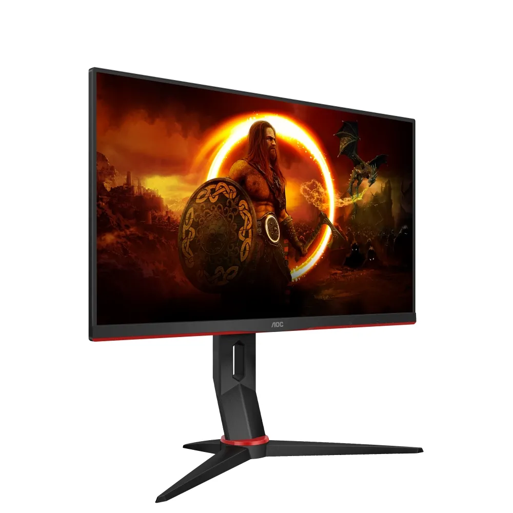 Монитор, AOC 24G2SPU/BK, 23.8" IPS WLED, 1920x1080@165Hz, 4ms GtG, 1ms MPRT, 250cd/m2, 1000:1, DCR 80M:1, AdaptiveSync, FlickerFree, Low Blue Light, 2Wx2, Tilt, Height Adjust, Pivot, Swivel, D-SUB, 2xHDMI, DP, USB hub - image 2