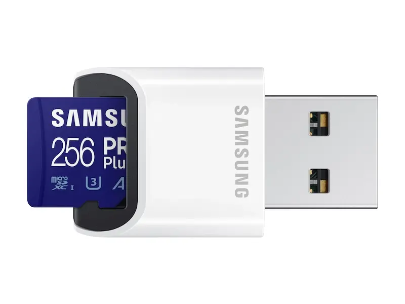 Памет, Samsung 256GB Micro SD PRO Plus + Reader, Class10, Read 160MB/s - Write 120MB/s - image 4