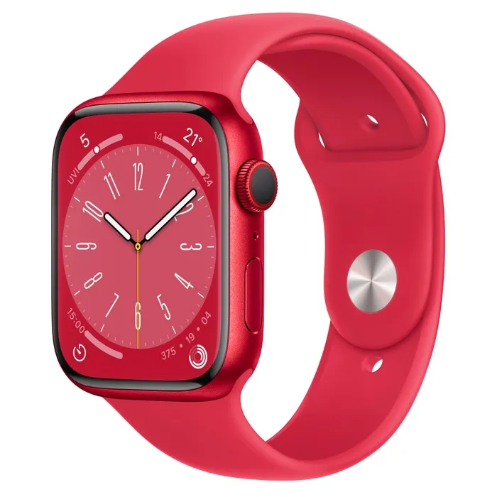 Часовник, Apple Watch Series 8 GPS + Cellular 45mm (PRODUCT)RED Aluminium Case with (PRODUCT)RED Sport Band - Regular