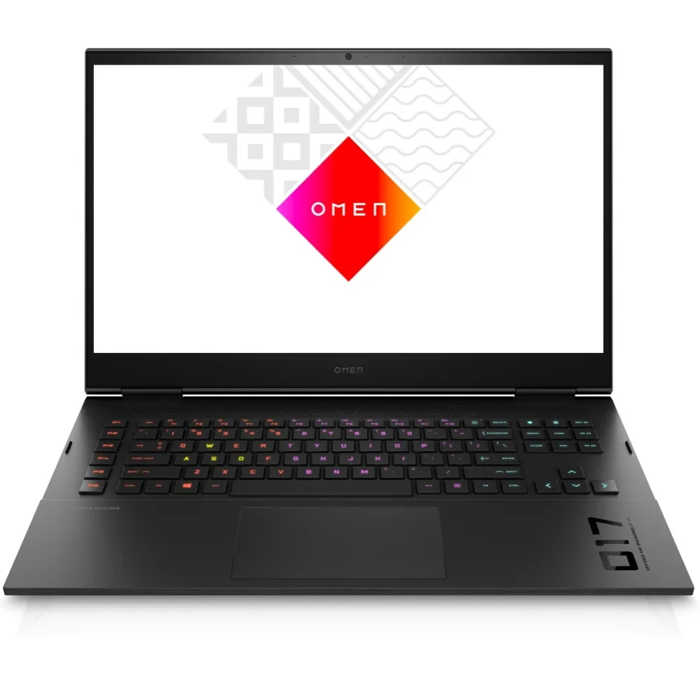 Лаптоп, HP Omen 17-ck1013nu Shadow Black, Core i7-12700H(up to 4.7GH/24MB/14C), 17.3" FHD AG IPS 300nits 144Hz, 16GB 4800Mhz 2DIMM, 1TB PCIe SSD, NVIDIA GeForce RTX 3070Ti 8GB, WiFi AX211 6E+BT5.3, Backlit Kbd, 6C Batt Long Life, Free DOS