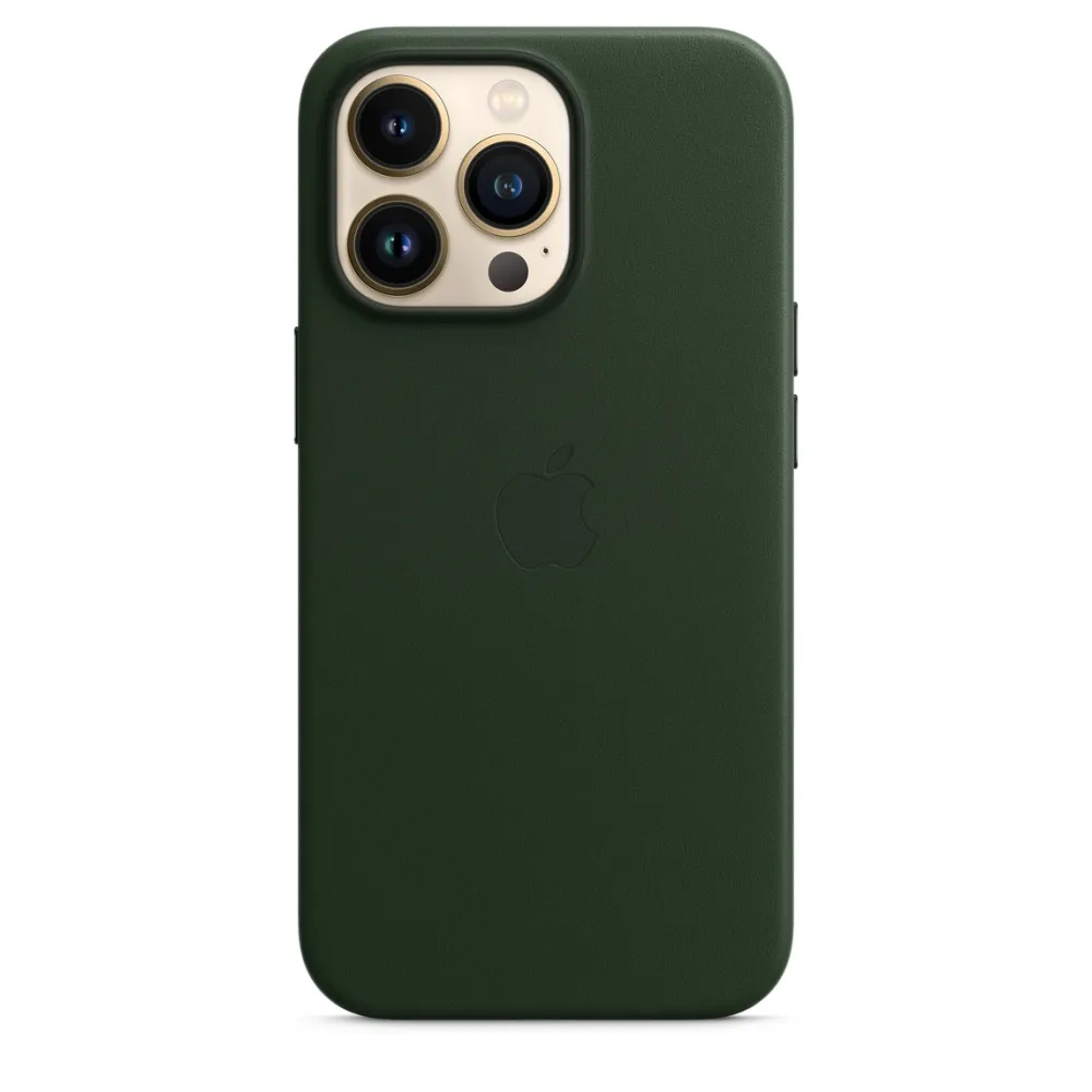 Калъф, Apple iPhone 13 Pro Leather Case with MagSafe - Sequoia Green - image 2