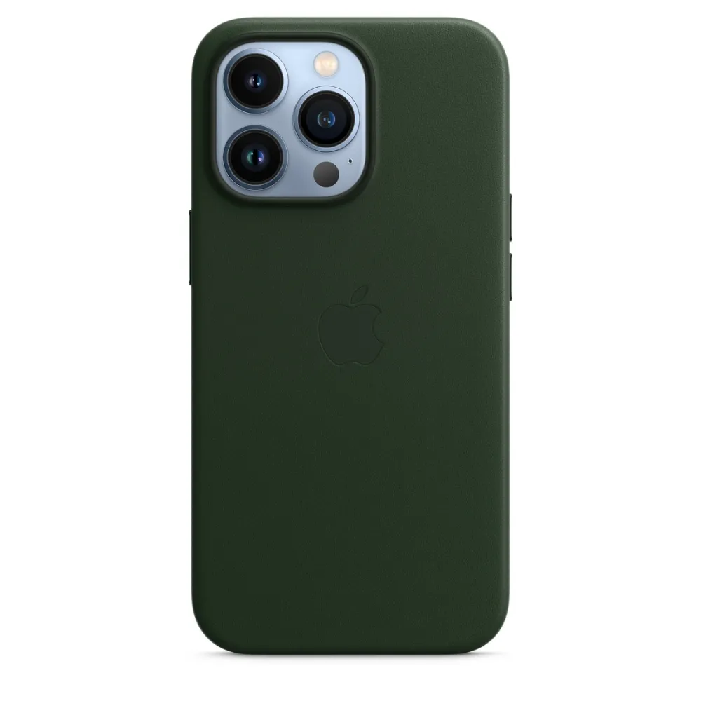 Калъф, Apple iPhone 13 Pro Leather Case with MagSafe - Sequoia Green - image 3