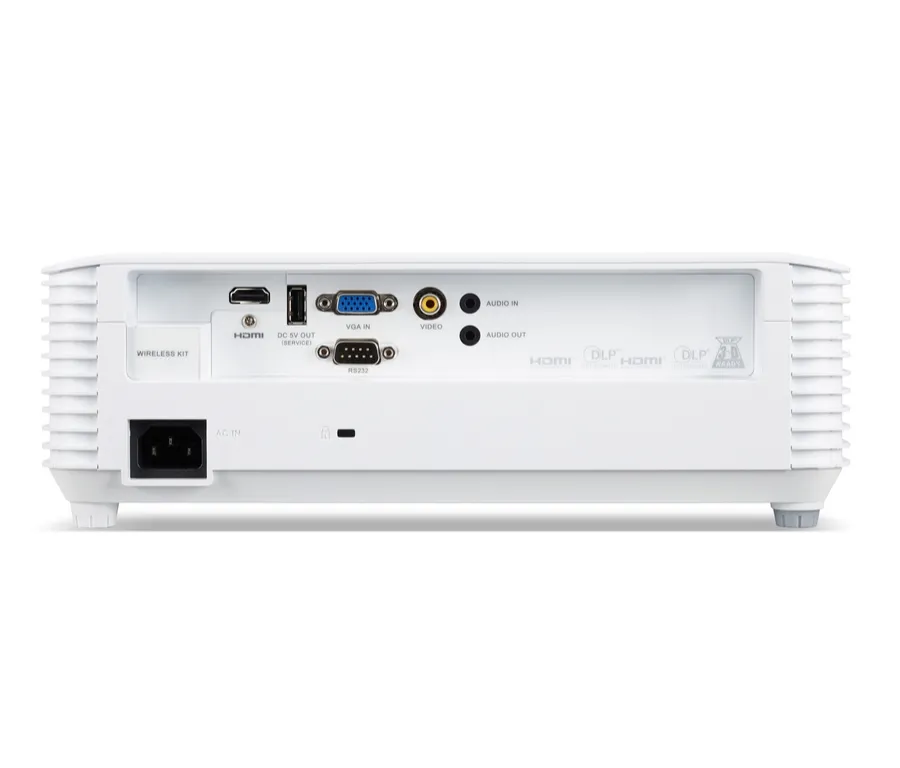 Мултимедиен проектор, Acer Projector H5386BDi, DLP, WXGA (1280 x 720), 5000 ANSI Lumens, 20000:1, 3D, Wireless dongle included, HDMI, VGA, RS-232, Audio in, RCA, Wifi, Speaker 3W, Bag, 2.75kg, White - image 4