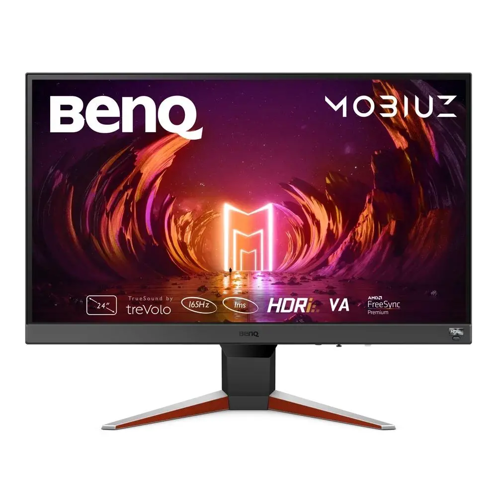 Монитор, BenQ MOBIUZ EX240N 23.8" VA, 1920x1080 FHD, 1ms 165Hz, 250 cd/m2, FreeSync Premium, HDMI 2.0, DP, HDRi, B.I.+, treVolo 2x 2.5W speakers, Tilt (down/up) -5 - 15°, Eye-care VESA 100x100, Silver