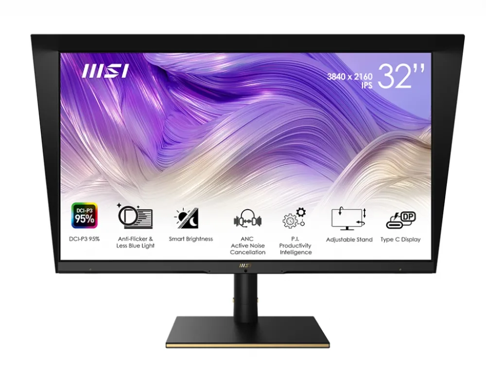 Монитор, MSI Summit MS321UP 32" 3840x2160 (UHD), 60Hz, 4ms, IPS, 400 nits, Flat, USB-C, 2xHDMI, DisplayPort, FreeSync, PIP & PBP Mode, 136% sRGB and 95% DCI-P3/Display P3, deltaE bellow 2, card reader - image 6