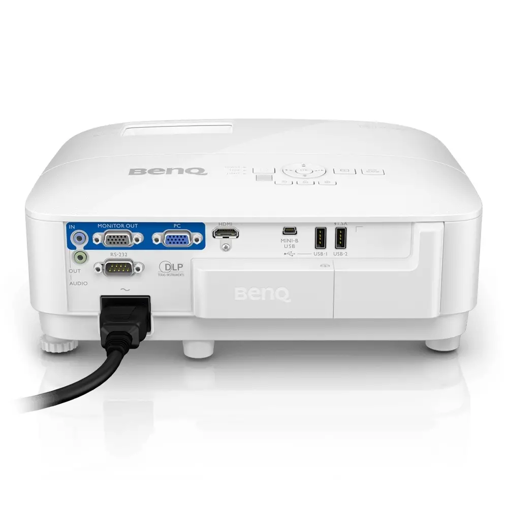Мултимедиен проектор, BenQ EW600, Wireless Android-based Smart Projector, DLP, WXGA (1280x800), 16:10, 3600 Lumens, 20000:1, Zoom 1.1x, Speaker 2W, USB Reader for PC-Less Presentations, Built-in Firefox, BT 4.0, Dual Band WiFi, 3D, Lamp 200W, up to 15000 hrs, 2.5 Kg, White - image 3