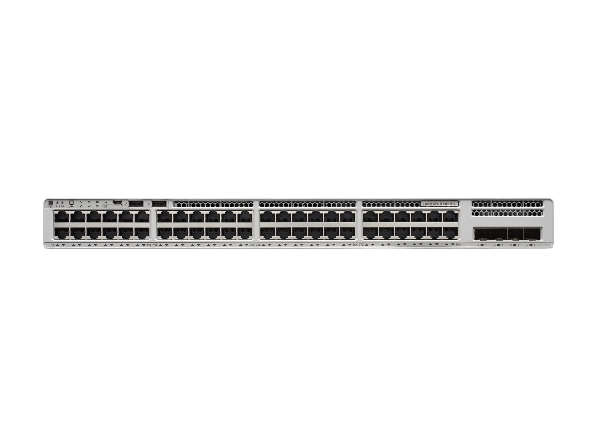 Комутатор, Cisco Catalyst 9200L 48-port PoE+ 4x1G uplink Switch, Network Essentials