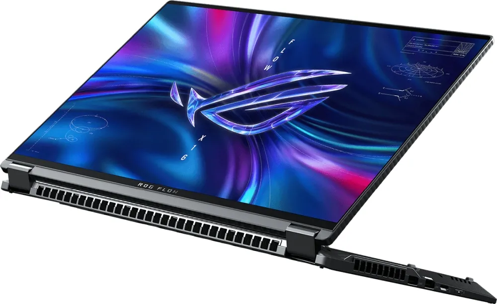 Лаптоп, Asus ROG Flow X16 GV601RM-M6007W, AMD Ryzen 7 6800HS, (8-core/16-thread, 20MB cache, up to 4.7 GHz max boost), 16"QHD+ 16:10 (2560 x 1600, WQXGA)165Hz,Touch,16GB DDR5 4800( 16GBon bd),1TB PCIE NVME,NVIDIA GeForce RTX 3060 GDDR6 6GB,Illum. Kbd,Win11, Gray - image 3