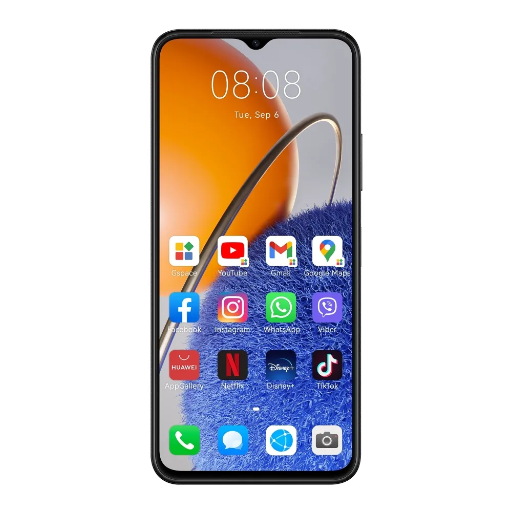 Мобилен телефон, Huawei Nova Y61 Midnight Black, 6.52 HD+, 1600x720, 4GB+64GB, 50MP+2MP+2MP/5MP, 4G LTE, WIFi 802.11 b/g/n, 2.4GHz, BT 5.1, USB -C, FPT, 5000 mAh, EMUI 12.0 - image 1