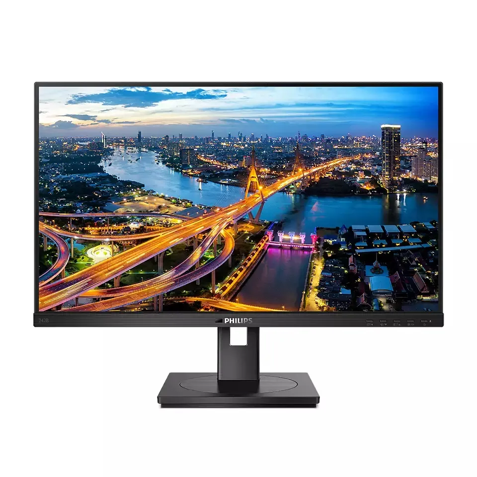 Монитор, Philips 242B1V/00, 23.8" IPS WLED, 1920x1080@75Hz, 4ms GtG, Normal: 350cd m/2 /Privacy: 180cd m/2, 1000:1, 50M:1 DCR, Adaptive Sync, FlickerFree, Low Blue Mode, 2Wx2, Tilt, Height Adjust, Pivot, Swivel, D-SUB, DVI, HDMI, DP, USB hub