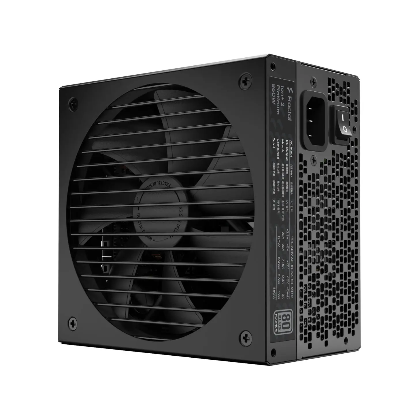 Захранване, FRACTAL DESIGN PSU FD ION+2 PLATINUM 860W ATX