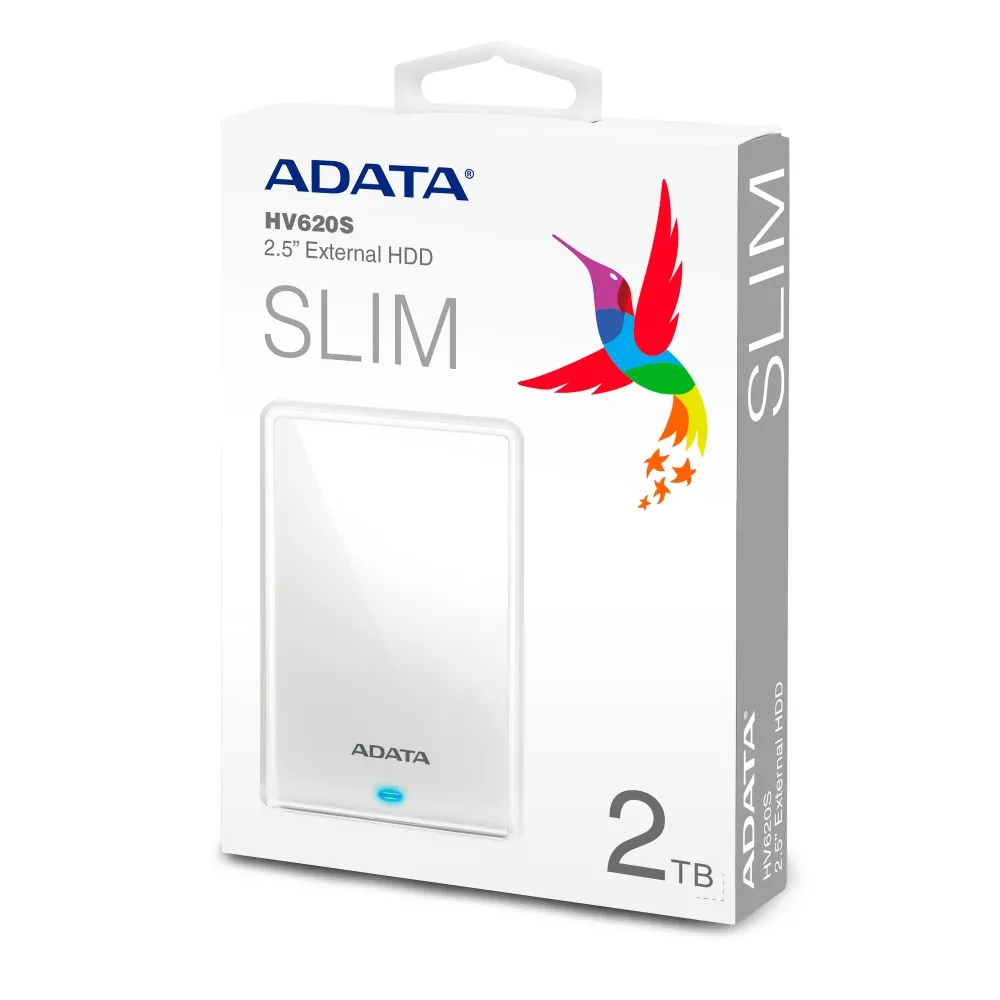 Твърд диск, Adata 2TB , HV620S , USB 3.2 Gen 1, Portable Hard Drive White - image 4
