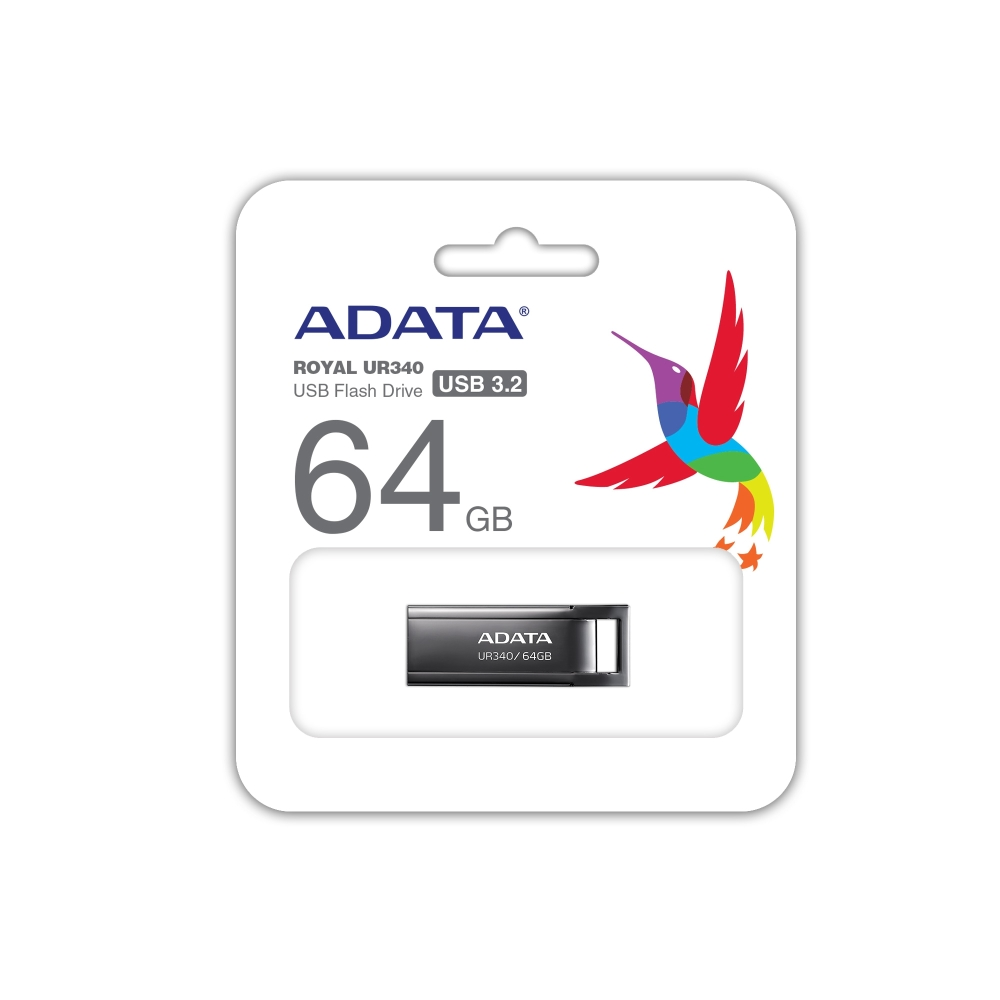 Памет, ADATA UR340 64GB USB 3.2 Black - image 4