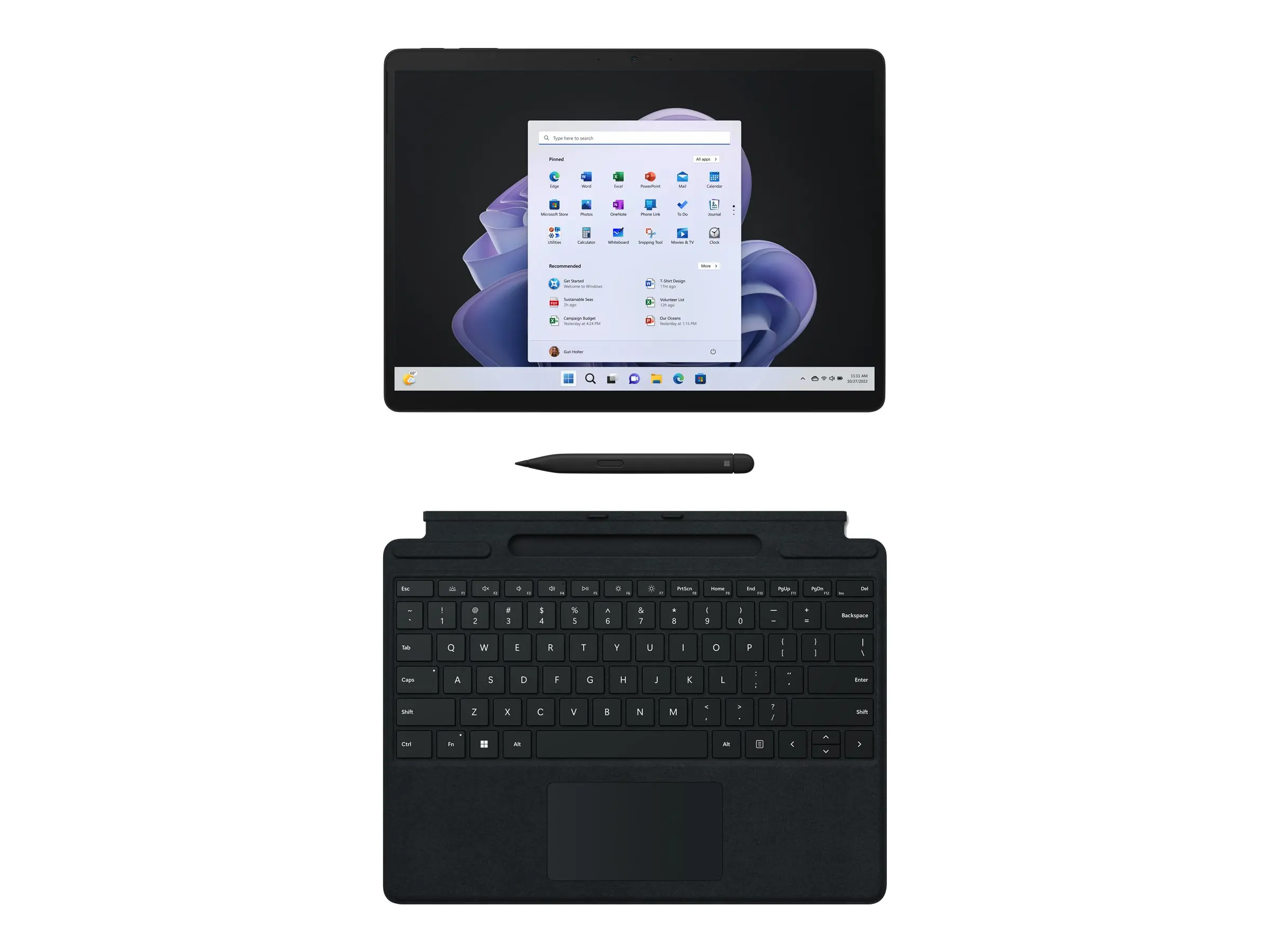 Лаптоп, Microsoft Surface PRO 9, Intel Core i5-1235U, 13" (2880 x 1920) PixelSense Flow Display, Intel Iris Xe Graphics, 8GB RAM, 256GB SSD, Windows 11 Home, Graphite - image 4