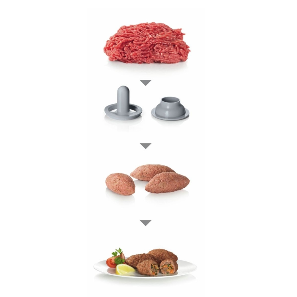 Месомелачка, Bosch MFW67440, Meat mincer, ProPower, 700 W - 2000W, Discs: 3 / 4,8 / 8 mm, Sausage attachment, Kebbe attachment, Out: 3.5kg/min, Black - image 1