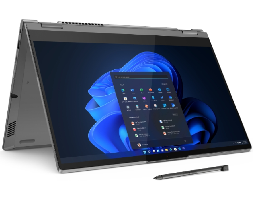 Лаптоп, Lenovo ThinkBook 14s Yoga G2 Intel Core i5-1235U (up to 4.4GHz, 12MB), 16GB(8+8) DDR4 3200MHz, 512GB SSD, 14" FHD (1920x1080) IPS Glossy, Touch, Intel Iris Xe Graphics, WLAN, BT, FHD 1080p Cam, Backlit KB, FPR, Pen, 4 cell, Win 11Pro, 3Y