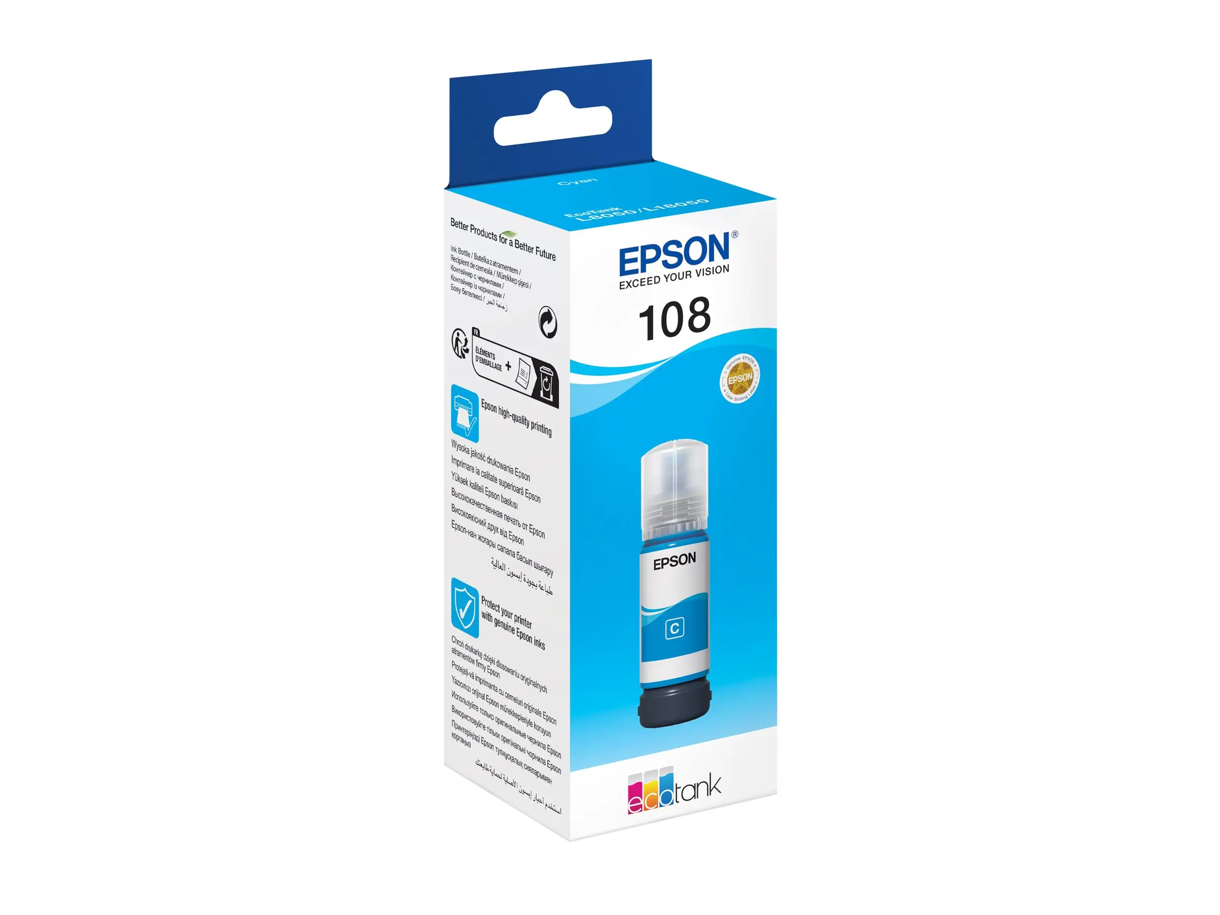 Консуматив, Epson 108 EcoTank Cyan ink bottle - image 2