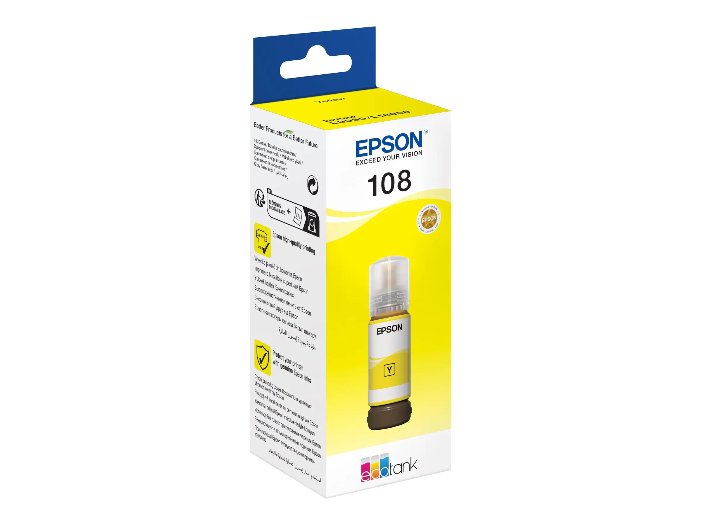 Консуматив, Epson 108 EcoTank Yellow ink bottle - image 1