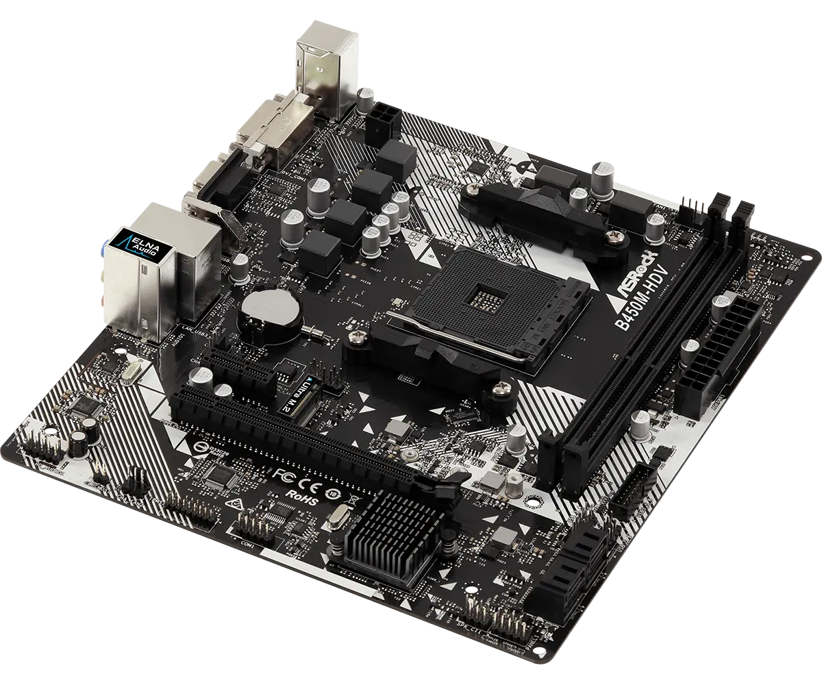 Дънна платка, ASROCK B450M-HDV R4.0 / AM4 - image 3