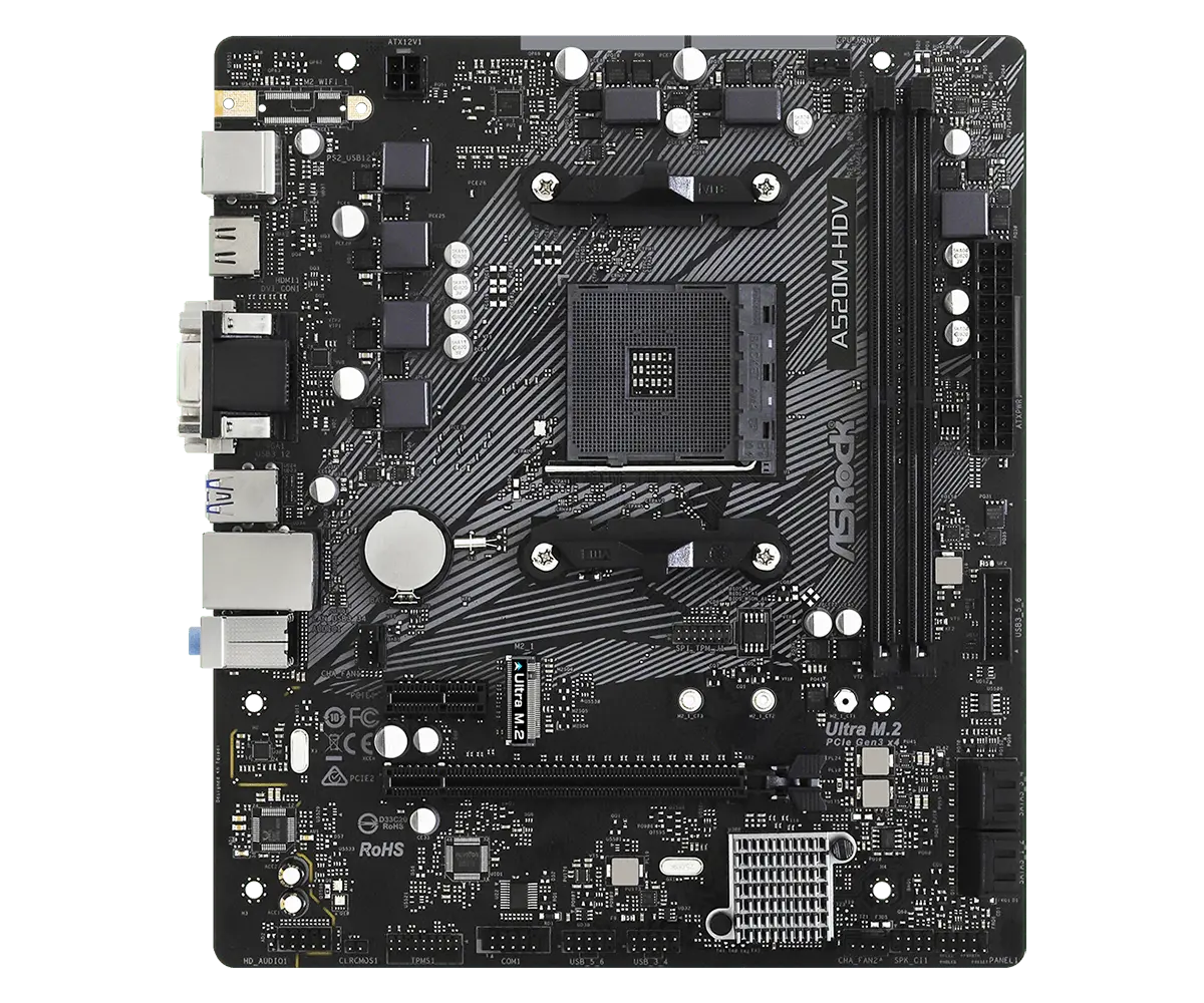 Дънна платка, ASROCK A520M-HDV /AM4 - image 1