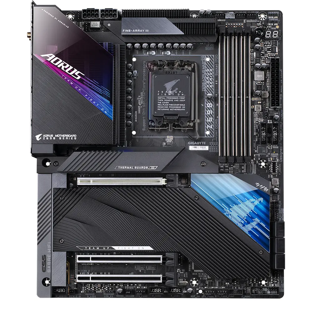 Дънна платка GIGABYTE Z690 AORUS MASTER, LGA 1700, ATX, Wi-Fi 6E, RGB Fusion, DDR5