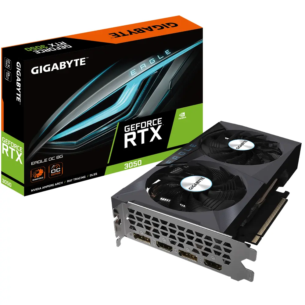 Видео карта GIGABYTE GeForce RTX 3050 EAGLE OC 8GB GDDR6 - image 7