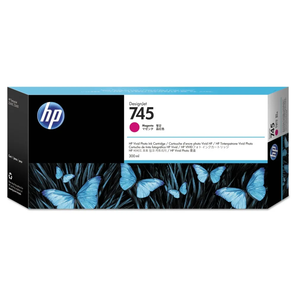 Консуматив, HP 745 300-ml Magenta Ink Cartridge