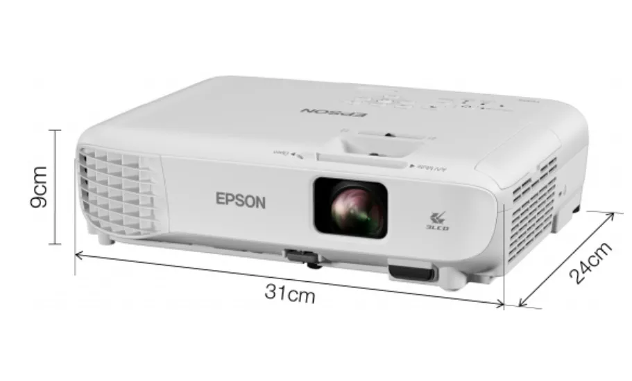 Мултимедиен проектор, Epson EB-W06, WXGA (1280 x 800, 16:10), 3700 ANSI lumens, 16 000:1, HDMI, USB, WLAN (optional), Speakers, 24 months, Lamp: 12 months or 1000 h, White - image 1