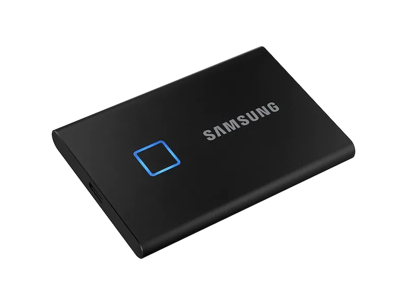 Твърд диск, Samsung Portable SSD T7 Touch 1TB, USB 3.2, Fingerprint, Read 1050 MB/s Write 1000 MB/s, Black - image 2