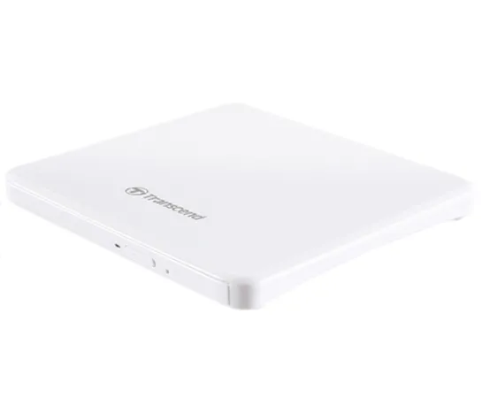 Оптично устройство, Transcend 8X DVD±RW, Slim Type, USB 2.0 (White), 13.9mm Thickness