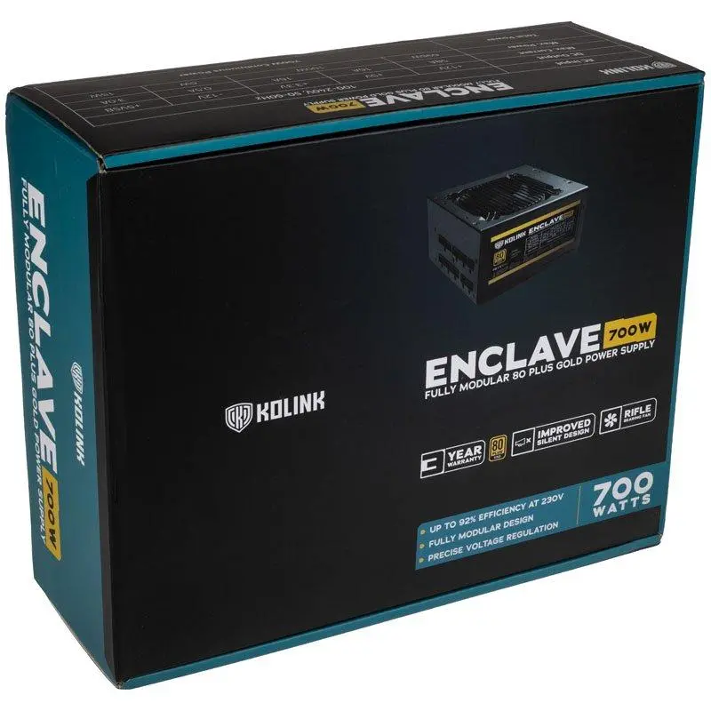 Захранващ блок Kolink Enclave 700W 80 PLUS Gold modular - image 1