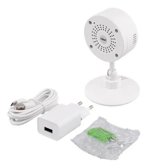 Смарт камера DELTACO SH-IPC02, 1080p, WiFi 2.4GHz, IR 10m, 1/4" CMOS, microSD, Бяла - image 1