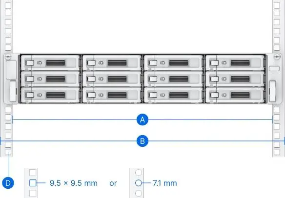 Комплект за релси за стелаж Synology RKS-02, 61 cm, Сив - image 1