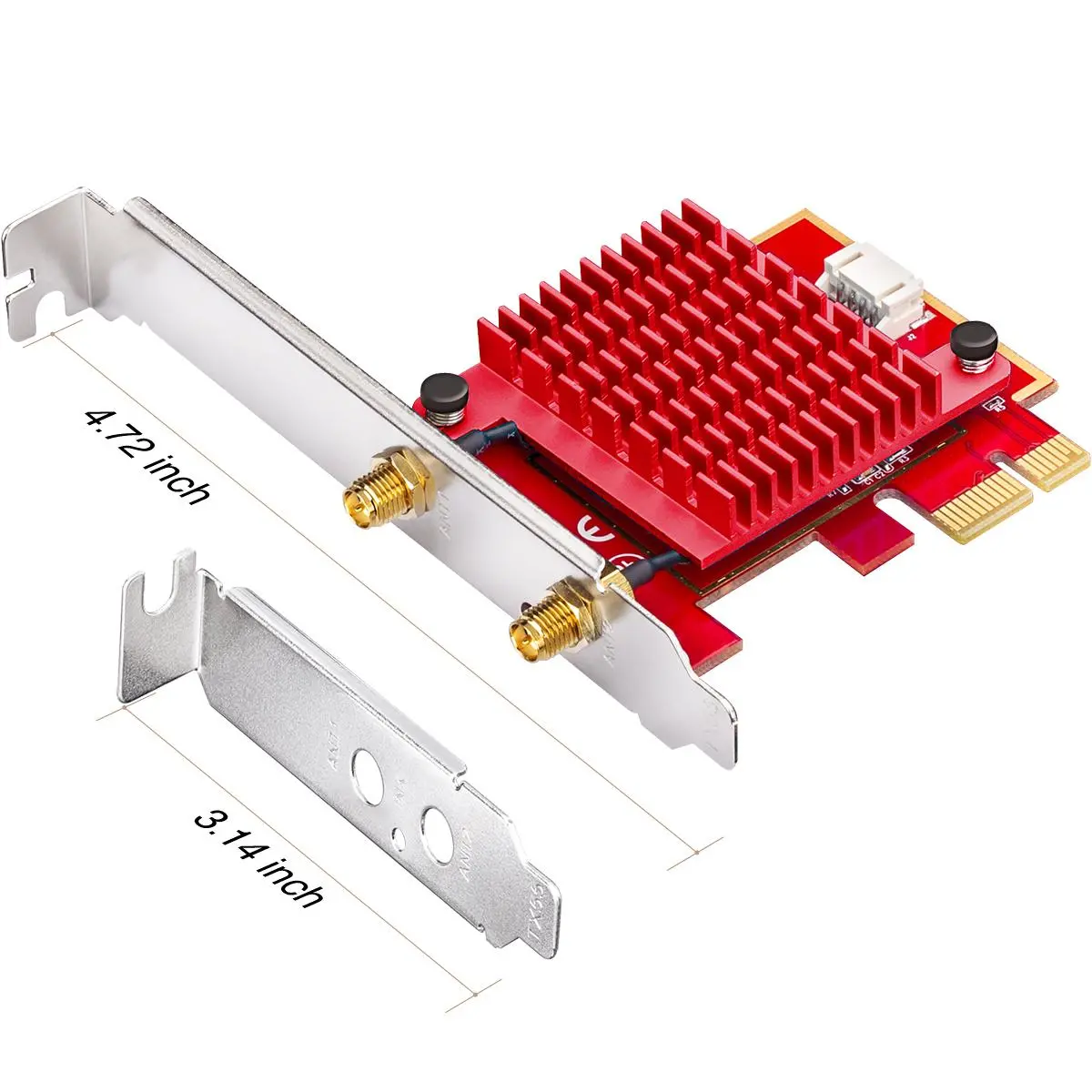 Мрежова карта Cudy WE3000S, PCIe, 3-бандов, 2.4/5~/6 GHz, 574 - 2400 Mbps - image 2