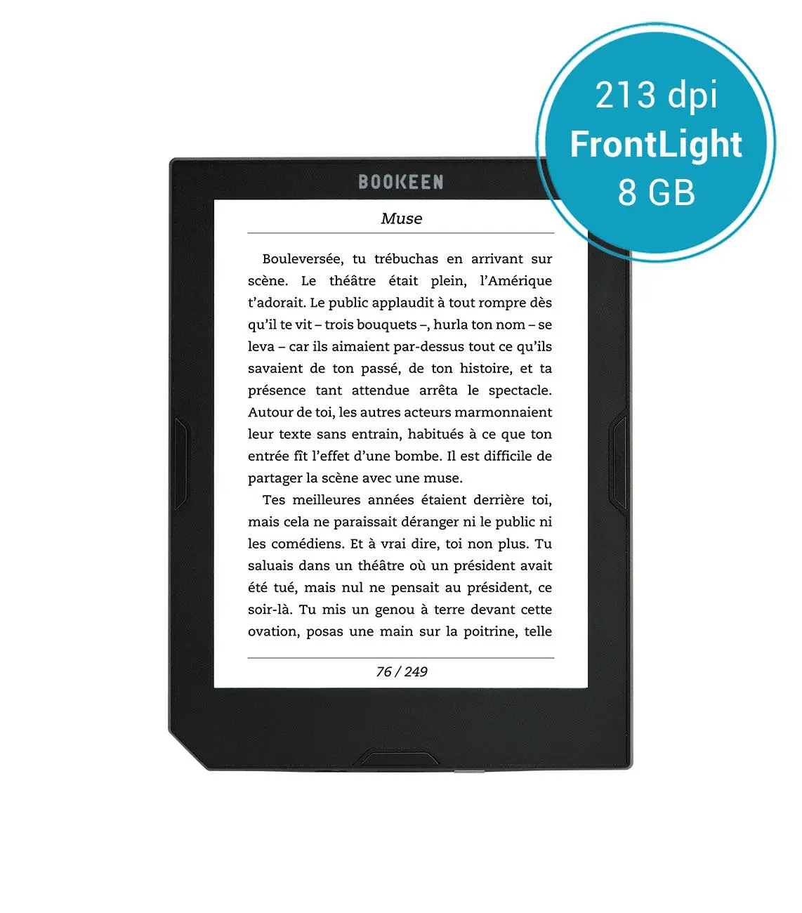 eBook четец BOOKEEN Cybook Muse Frontlight2, 6", Черен - image 1