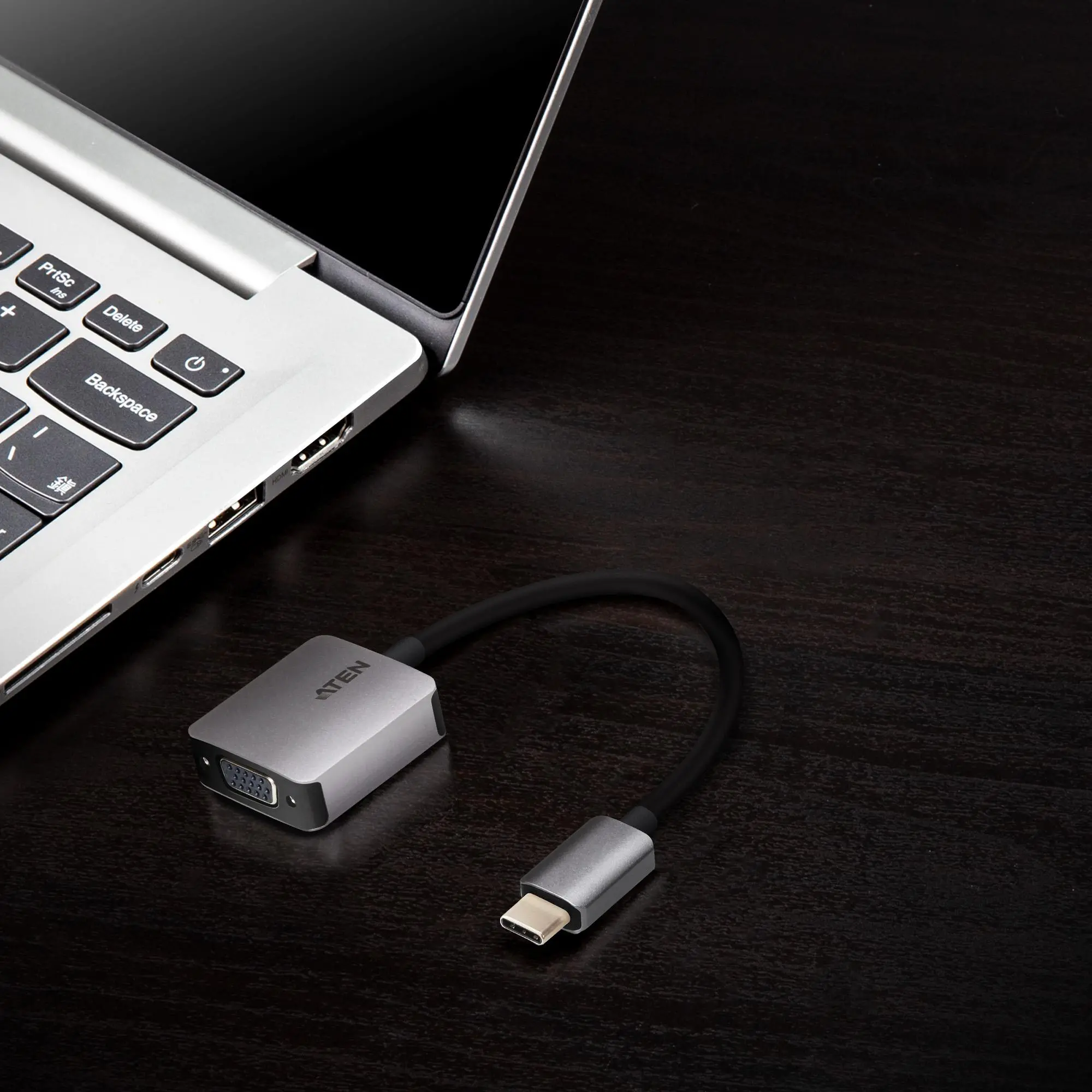 Адаптер ATEN UC3002A, USB-C мъжко - VGA женско, 1920 x 1200@60Hz, Черен - image 3