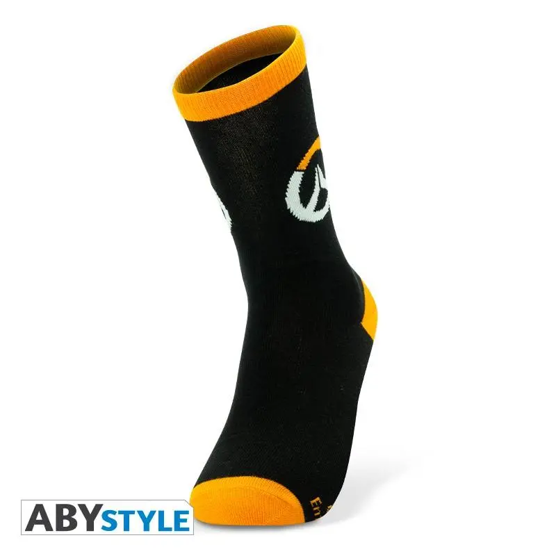 Чорапи ABYSTYLE OVERWATCH Socks Logo, Черен/Оранжев - image 2