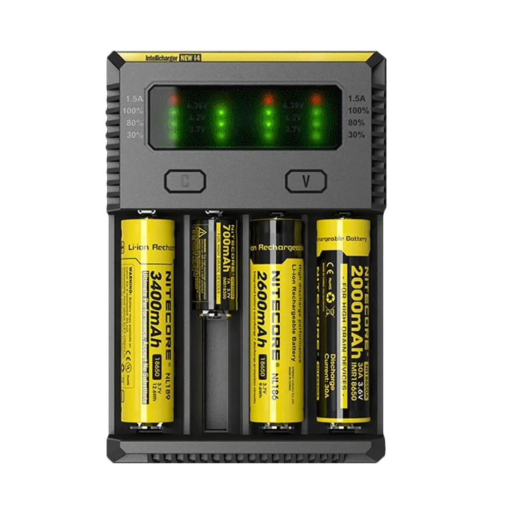 Зарядно у-во NITECORE i4, Universal Charger, LiIon & NIMH, 18650, CR123; AA, AAA, C, D - image 3